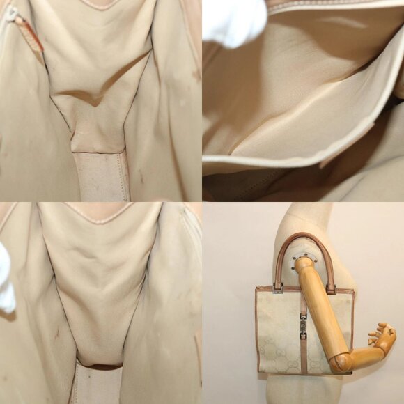 GUCCI GG Canvas Jackie Hand Bag Beige Brown Auth 54800 - Picture 14 of 15